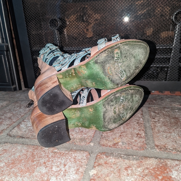 FreeBird Turquoise Casandra Sandal Bootie size 9 - Picture 8 of 11